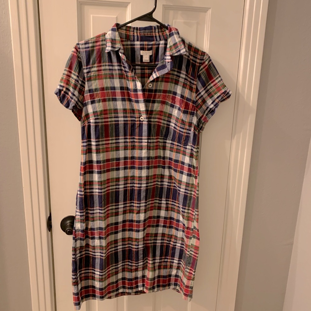 J Crew plaid dress, size small